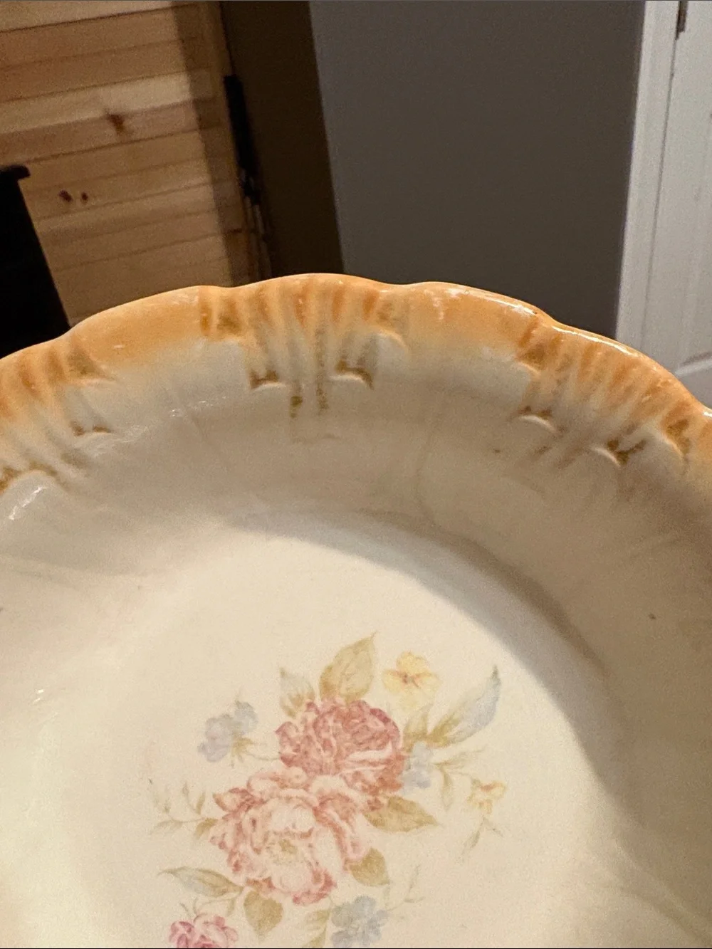 Vintage Homer Laughlin Semi-vitreous porcelain serving bowl L50N6 Made 12/1950